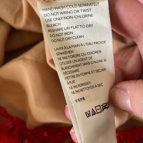 Free People Night Shimmer Red Sequin Lace Sheer Tank Mini Dress Size 6 NWT - Picture 14 of 15